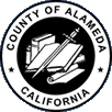 County of Alameda, California Alameda County seal representing government data management system.