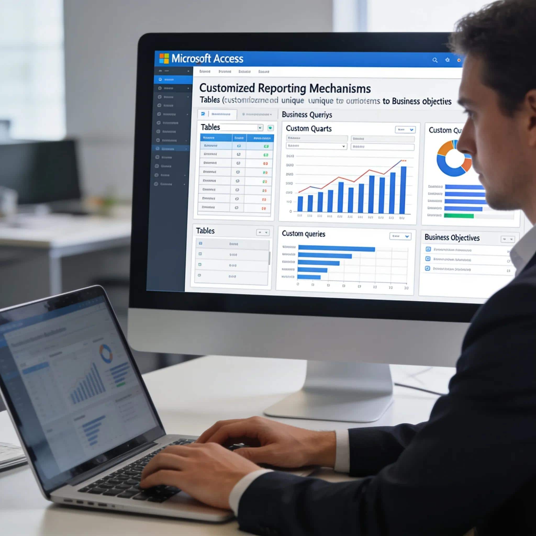 Enterprise Microsoft Access Services & Support 2 Microsoft Access database interface and custom queries for business objectives.