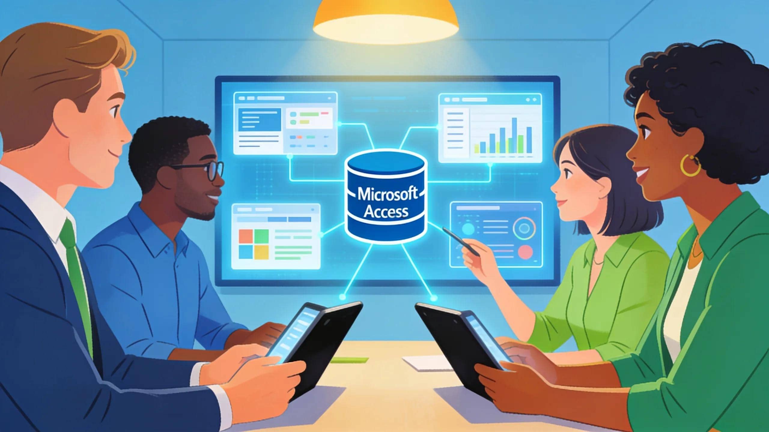 Help4Access Industry Leader Review (June 2026) 2 Help4Access team collaborating on Microsoft Access database integration and modernization solutions.