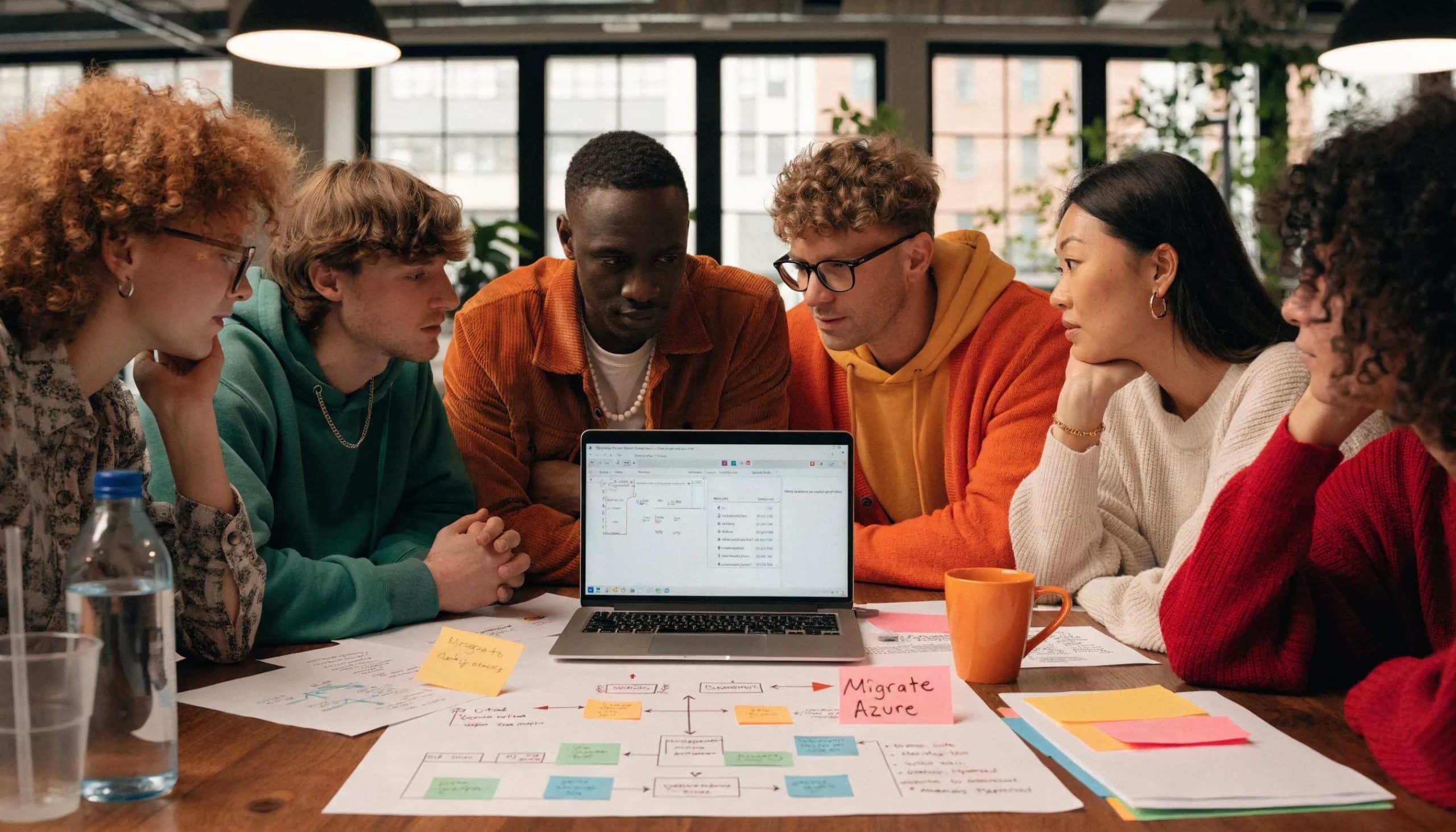 The Complete Guide to Microsoft Access Migration for Modern Platforms (2026) 1 Team collaboration in a modern office, focusing on Microsoft Access database migration strategies